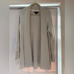Tahari Cream Striped Women's Cardigan